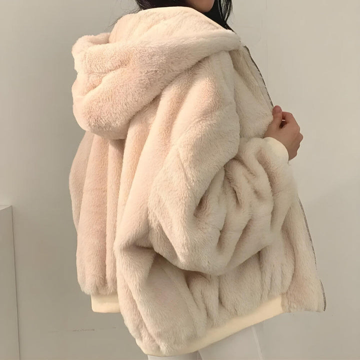 Reversible Teddy Wool Hooded Jacket