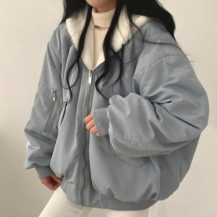 Reversible Teddy Wool Hooded Jacket