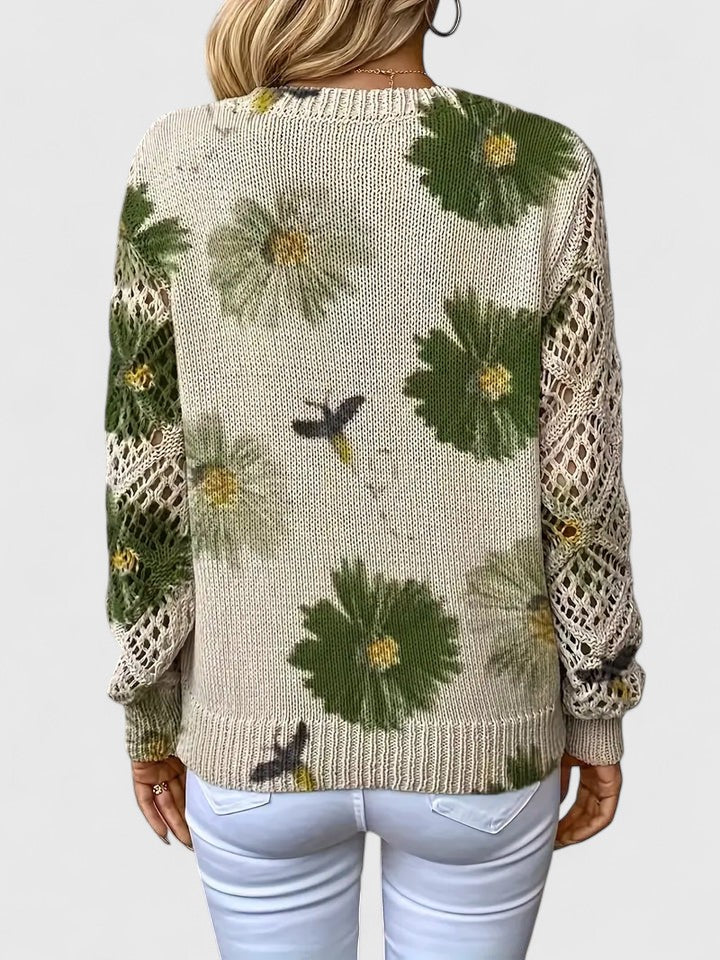 Aurélie | Stylish Knit with Floral Pattern