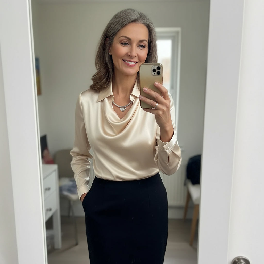 Melo | Luxury Satin Blouse