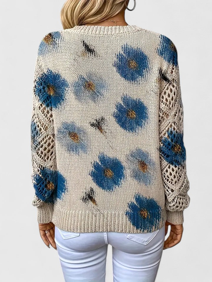 Aurélie | Stylish Knit with Floral Pattern
