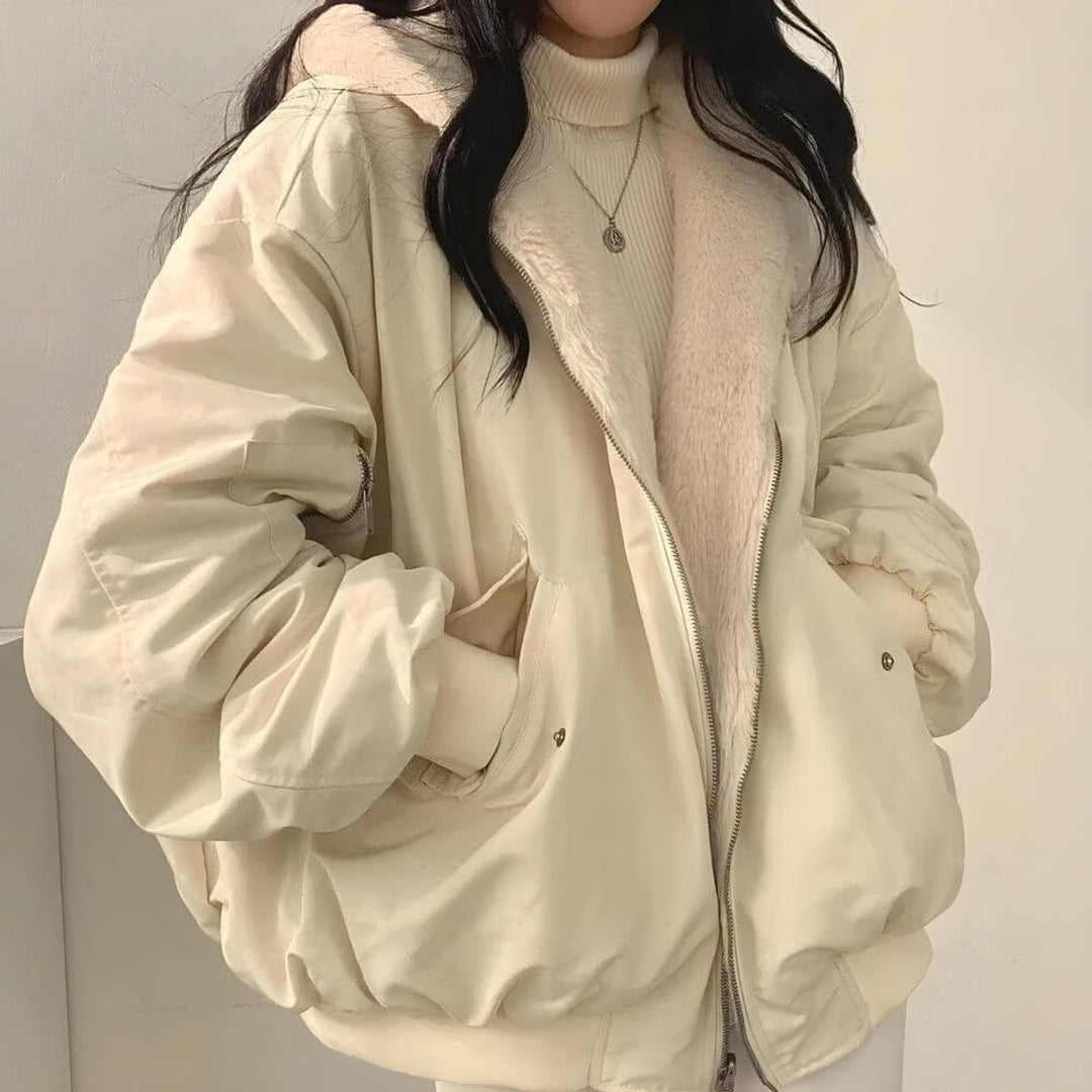 Reversible Teddy Wool Hooded Jacket